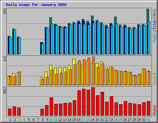 Daily usage for January 2026