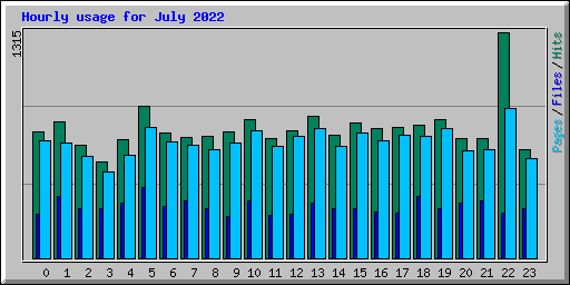 Hourly usage for July 2022
