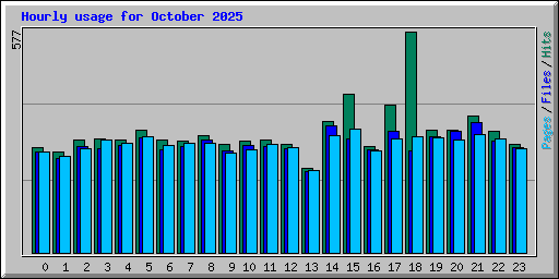 Hourly usage for October 2025